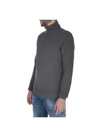 WOOL & CO | MAGLIONE COLLO ALTO LANA GRIGIO