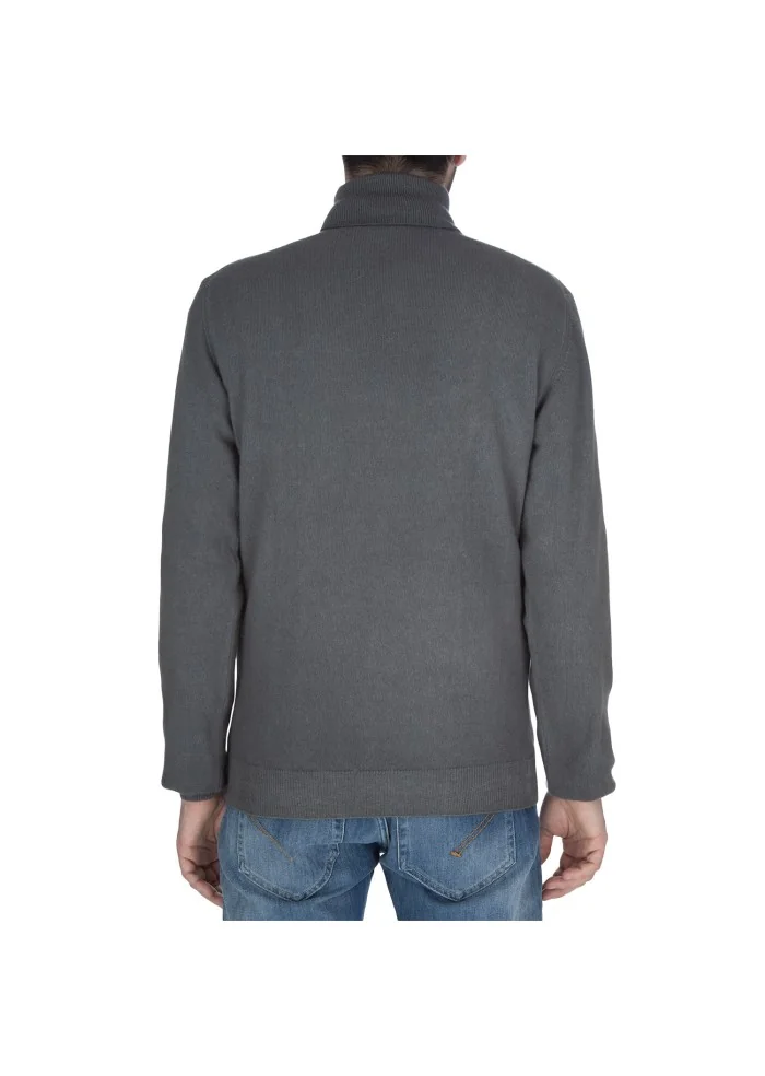 mens sweater wool and co turtleneck wool grey