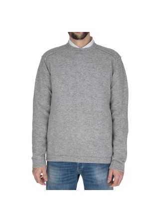 maglione uomo wool and co cuciture a vista grigio chiaro