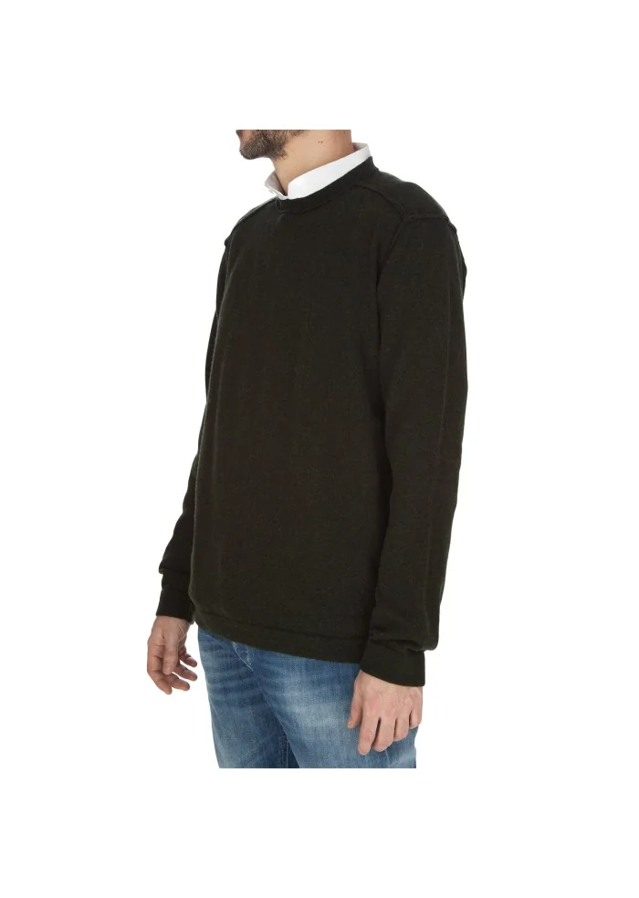 herren pullover wool and co sichtbare nahte grun