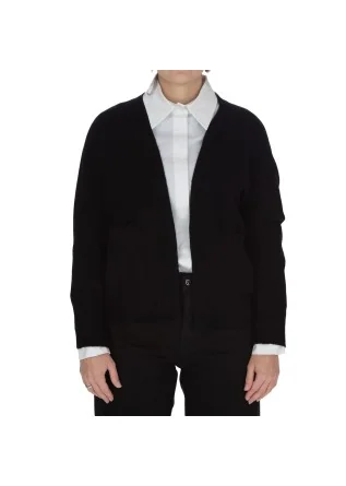 womens cardigan riviera cashmere pockets black