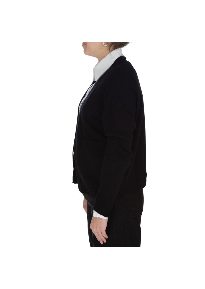 womens cardigan riviera cashmere pockets black