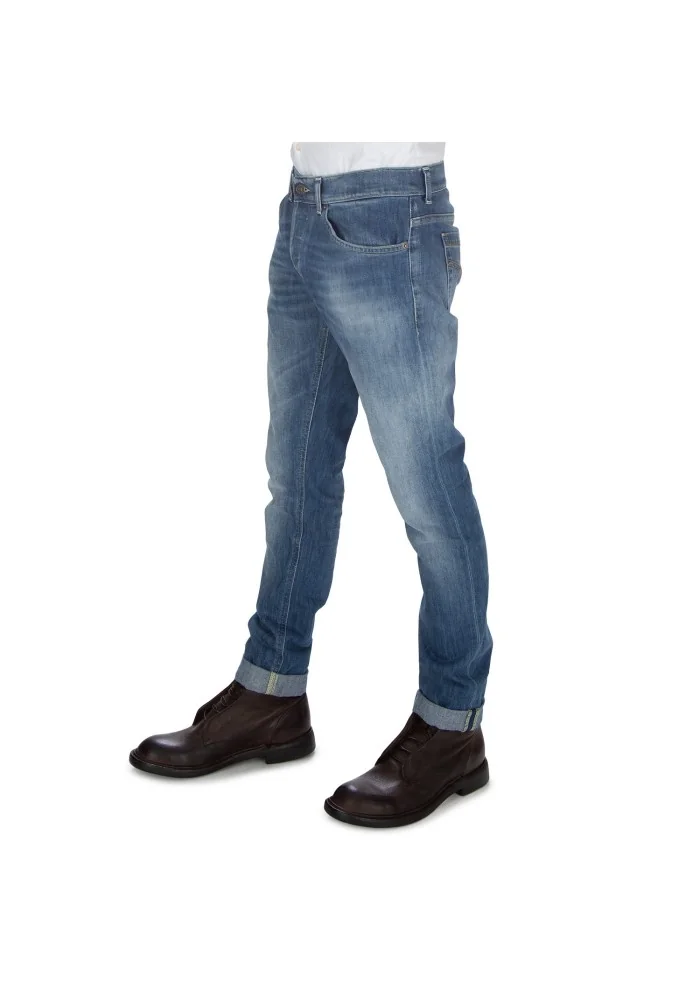 jeans uomo dondup george skinny fit blu slavato