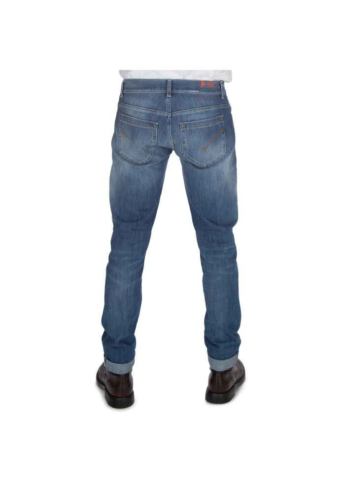 jeans uomo dondup george skinny fit blu slavato