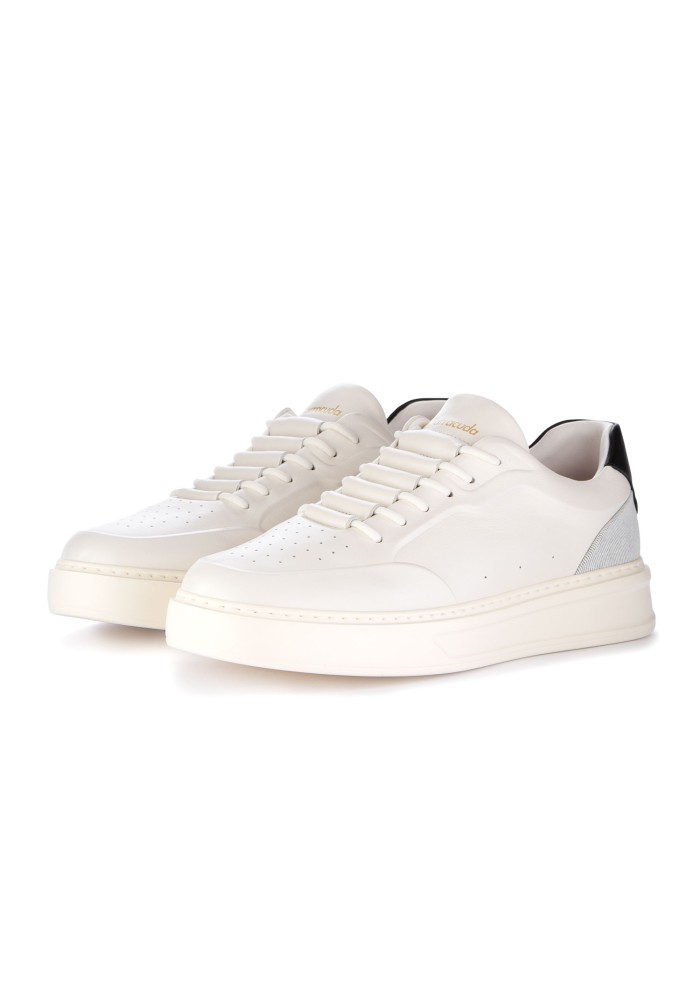 mens sneakers barracuda phoneix leather white denim