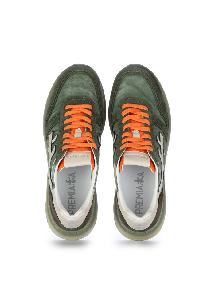 sneakers uomo premiata mick verde arancione