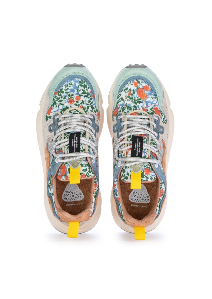 sneakers donna flower mountain yamano 3 fiori multicolor