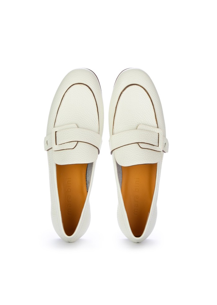 womens loafers mara bini pat cloud cream white