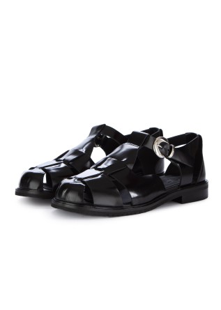 damen fisherman sandalen poeve new abrasivato schwarz