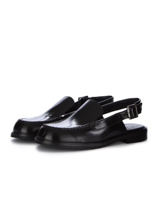 mocassini slingback donna poeve new abrasivato nero