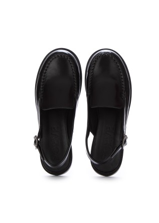 POEVE | SLINGBACK LOAFER NEW ABRASIVATO SCHWARZ