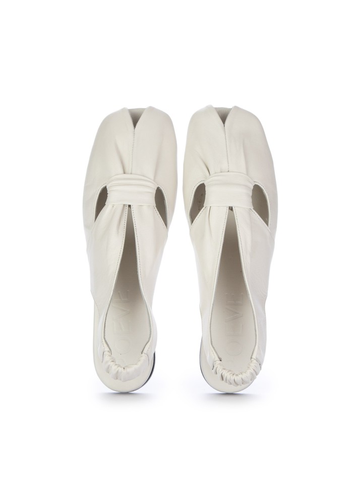 sandali slingback donna poeve nappa chiffon bianco