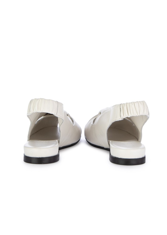 sandali slingback donna poeve nappa chiffon bianco