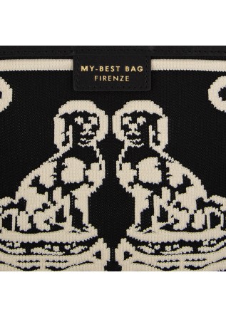 MY BEST BAG | BORSA A TRACOLLA ATENA WILLOW NERO BIANCO PANNA