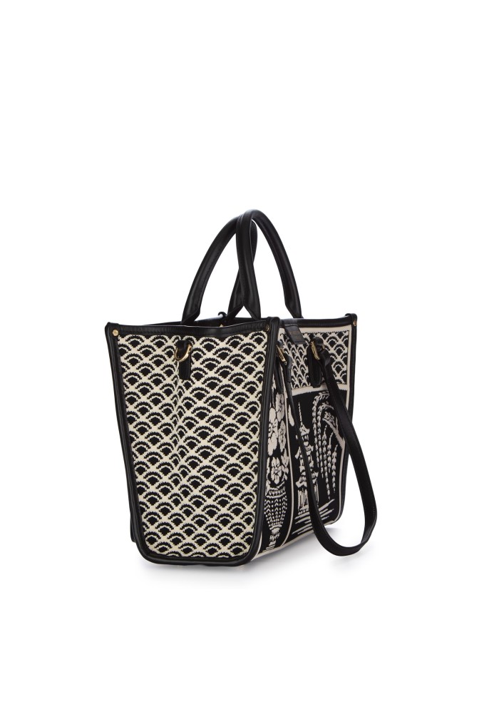 borsa a spalla donna my best bag atena willow small nero bianco