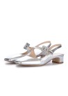 NAPOLEONI |  SANDALI SLINGBACK TACCO CRACK ARGENTO