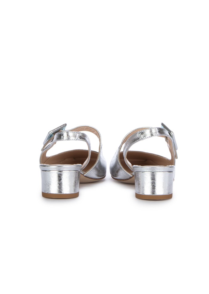 womens slingback sandals napoleoni heels crack silver