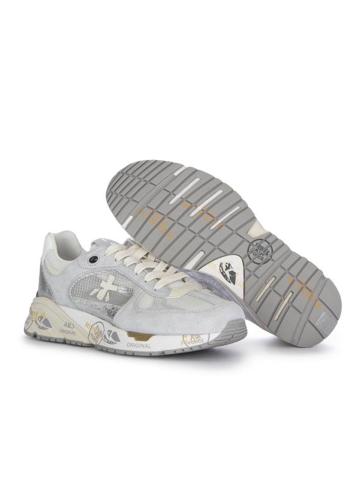 womens sneakers premiata mased grey silver