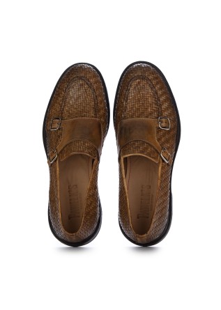 PAWELK'S | MONK STRAP SHOES MATT CUOIO BROWN