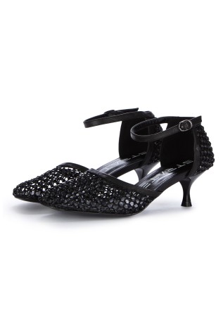 decollete donna strategia shiny all over strass nero