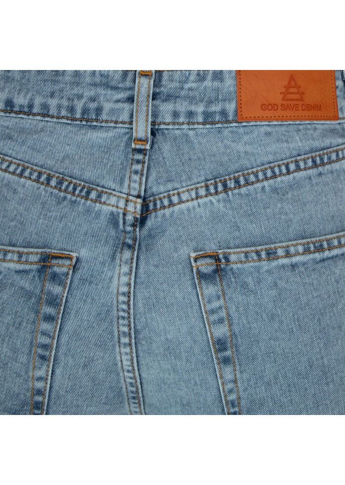 jeans donna god save denim diana boy fit azzurro