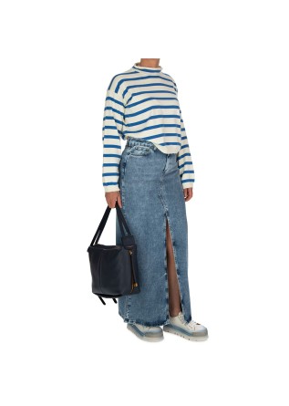 GOD SAVE DENIM | GONNA ALTEA LUNGA SPACCO BLU