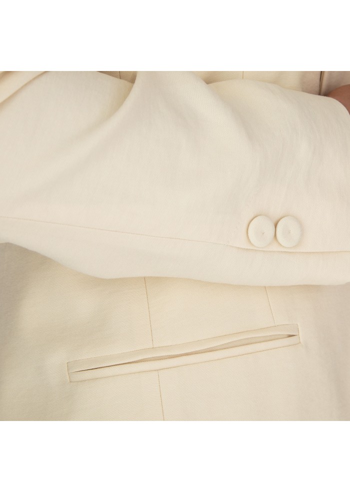 giacca blazer donna kartika monopetto bianco panna