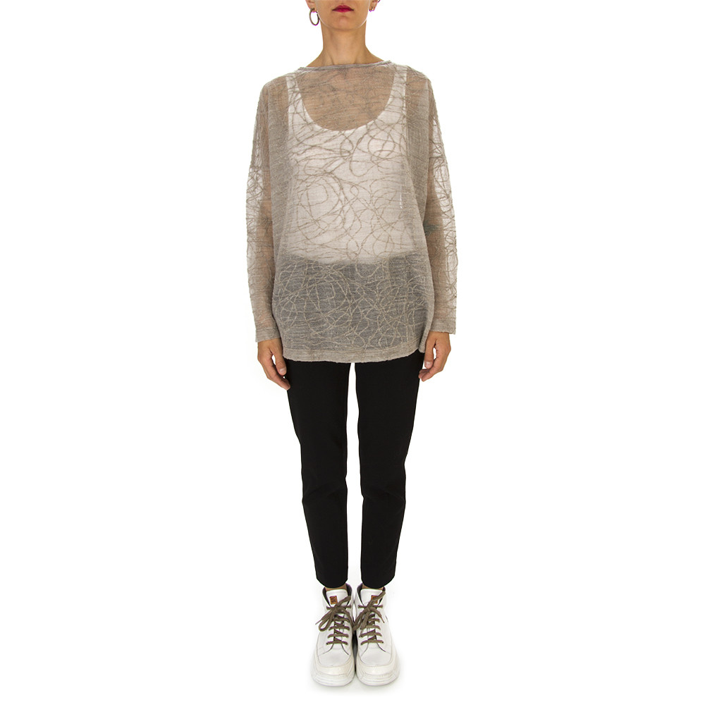 MAGLIA DONNA BIONEUMA, MADREPORA JULE BEIGE GRIGIO