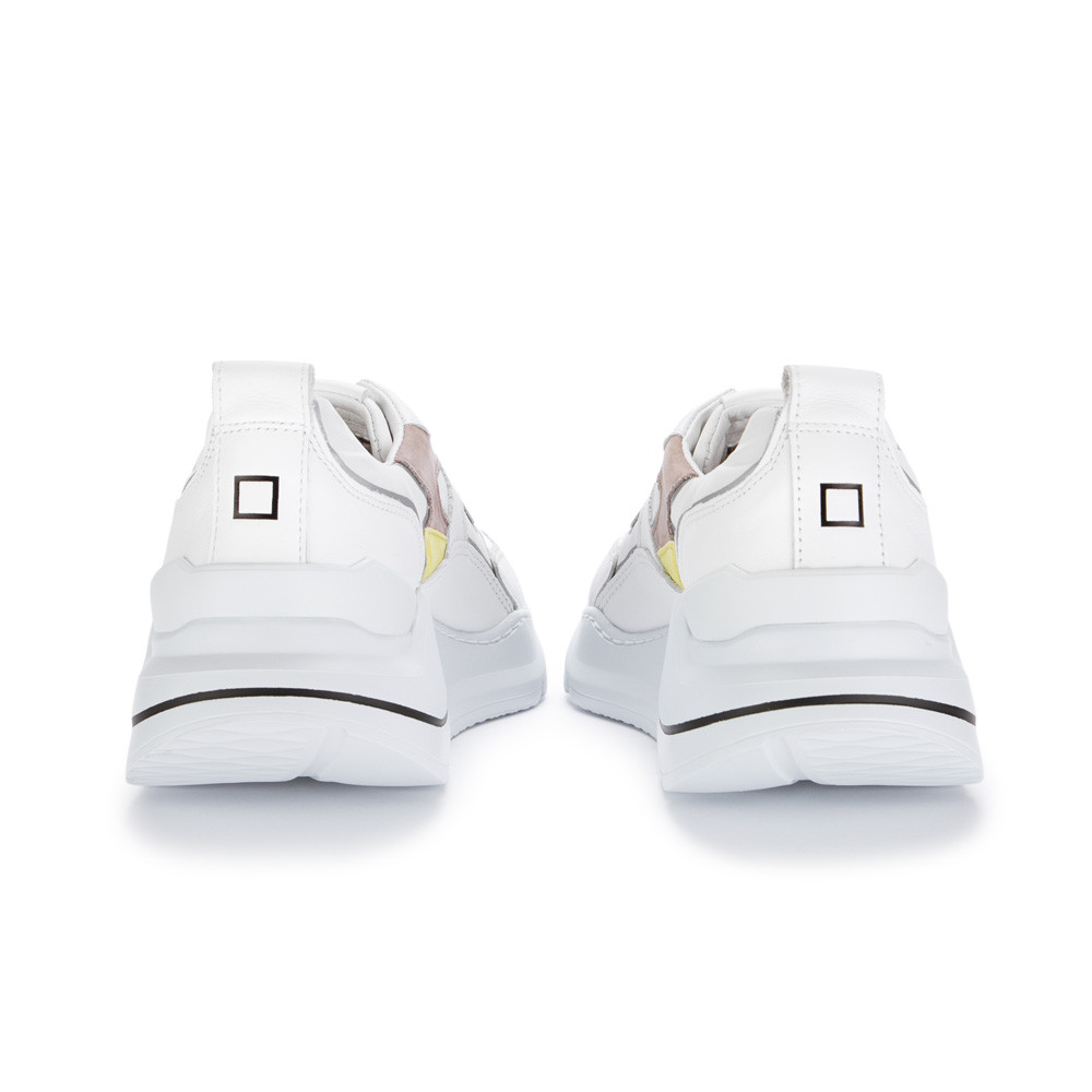 Sneakers Donna D.a.t.e. | Fuga 2.0 Nylon Bianco Giallo | Derna.it